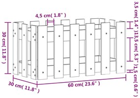 ΖΑΡΝΤΙΝΙΕΡΑ ΜΕ ΣΧΕΔΙΟ ΦΡΑΧΤΗ 60X30X30 ΕΚ. ΕΜΠΟΤΙΣΜ. ΞΥΛΟ ΠΕΥΚΟΥ 832471