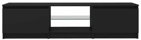vidaXL Έπιπλο Τηλεόρασης με LED Μαύρο 140x40x35,5 εκ.