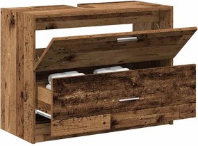 vidaXL Ντουλάπι Μπάνιου Παλιό Ξύλο 78 x 37 x 59 cm Επεξεργασμένο ξύλο