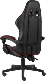 vidaXL Καρέκλα Racing Μαύρο / Λευκό από Συνθετικό Δέρμα