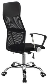 Καρέκλα γραφείου Joel II με ύφασμα mesh σε μαύρη απόχρωση 75x53x115-125εκ 61x59x123 εκ.