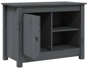 vidaXL Έπιπλο Τηλεόρασης Γκρι 70x36,5x52 εκ. από Μασίφ Ξύλο Πεύκου