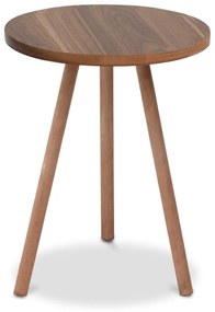 Τραπεζάκι βοηθητικό Roma Megapap χρώμα καρυδί 33,5x33,5x46εκ.