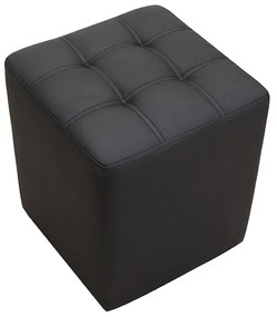 CUBE BLACK PU ΣΚΑΜΠΟ 35X35X42ΕΚ.