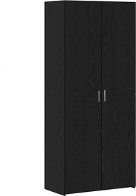 vidaXL Highboard 2 pcs Μαύρη Οξυά 80 x 42 x 185 εκ