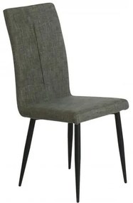 MINA καρέκλα Μεταλλική Μαύρη/Ύφ.Grey-Brown 43x48x97 cm ΕΜ761,2