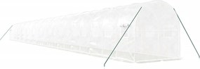 vidaXL Θερμοκήπιο με Ατσάλινο Πλαίσιο Λευκό 48 μ² 24 x 2 x 2 μ.