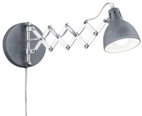 Scizzor Μονό Σποτ με Ντουί E14 σε Γκρι Χρώμα Trio Lighting R20321078