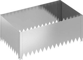 vidaXL Περίγραμμα γκαζόν 4 τμχ. 100 x 60 x 35 cm Ατσάλι Ασημί