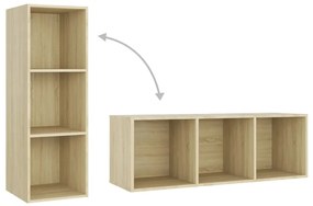 vidaXL Έπιπλα Τηλεόρασης 4 τεμ. Sonoma Δρυς 107x35x37 εκ. Μοριοσανίδα