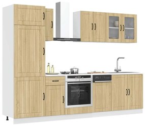 vidaXL Σετ Ντουλάπια Κουζίνας 8 Τεμαχίων Kalmar Επεξεργασμένο Ξύλο