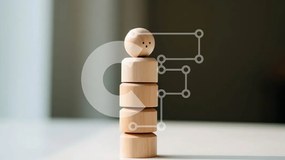 Intra Συλλεκτικό Ξύλινο Παζλ Plywood  4mm - Ξύλινο παιχνίδι στοίβαξης με πολύχρωμα μπλοκ Σε Ξύλινο Κουτί - Διαστάσεις: 10x10 cm – 25 κομμάτια