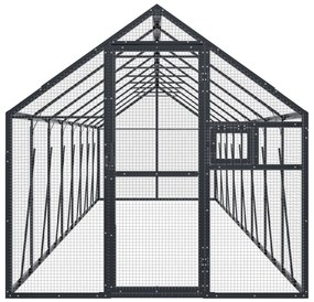 vidaXL Κλουβί Ανθρακί 1,79 x 8 x 1,85 μ. από Αλουμίνιο