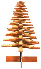 vidaXL Ξύλινο χριστουγεννιάτικο δέντρο για διακόσμηση κερί καφέ 100εκ.