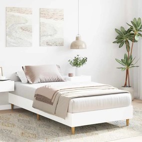 vidaXL Πλαίσιο κρεβατιού χωρίς στρώμα Λευκό 75x190 cm