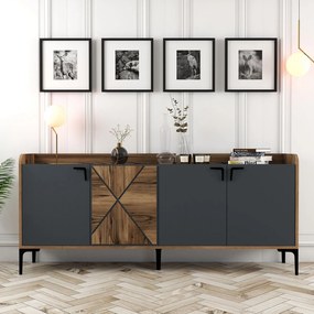 Κονσόλα Καρυδί / Ανθρακί RAFE 180x35x78