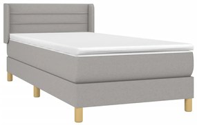 ΚΡΕΒΑΤΙ BOXSPRING ΜΕ ΣΤΡΩΜΑ ΑΝΟΙΧΤΟ ΓΚΡΙ 100X200 ΕΚ. ΥΦΑΣΜΑΤΙΝΟ 3130329