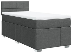 ΚΡΕΒΑΤΙ BOXSPRING ΜΕ ΣΤΡΩΜΑ ΣΚΟΥΡΟ ΓΚΡΙ 90X200 ΕΚ. ΥΦΑΣΜΑΤΙΝΟ 3289252