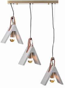 Φωτιστικό Οροφής Τρίφωτο Aca Alfa DCR171193PS Bronze/Grey