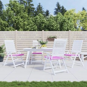 Μαξιλάρια Καρέκλας Κήπου 4 τεμ. Ροζ 50x50x3 εκ. Υφασμάτινα - Ροζ