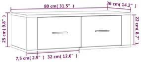 ΚΡΕΜΑΣΤΟ ΝΤΟΥΛΑΠΙ ΚΑΠΝΙΣΤΗ ΔΡΥΣ 80X36X25 ΕΚ. ΕΠΕΞΕΡΓΑΣΜΕΝΟ ΞΥΛΟ 816837