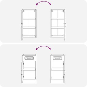 vidaXL Μονάδα κουζίνας KALMAR 8 pcs Μαύρο Επεξεργασμένο Ξύλο