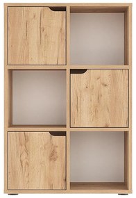 Βιβλιοθήκη Bookel μελαμίνης σε oak απόχρωση 59.5x27.5x89εκ 59.5x27.5x89 εκ.