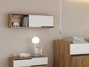 Ράφι Τοίχου VENTO Ρουστίκ/Λευκό 120x22.5x36cm
