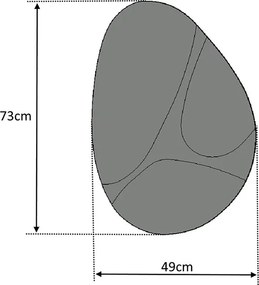 Καθρέφτης τοίχου Leon Megapap χρώμα γκρι 73x49x2,2εκ.
