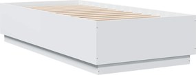 vidaXL Σκελετός Κρεβατιού Λευκό 80 x 200 cm Επεξεργασμένο Ξύλο