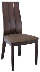 SAMBER Καρέκλα, Οξιά Καρυδί Burn Beech, Ύφασμα Καφέ -  50x57x101cm