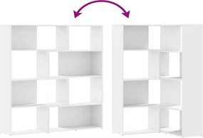 vidaXL Βιβλιοθήκη Γωνιακή 4 Επ. Λευκή 85x85x140 εκ Επεξ. Ξύλο
