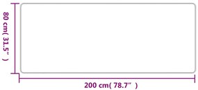 vidaXL Χαλί Διάδρομος Εμφάνιση Σιζάλ Platina 80x200 εκ.