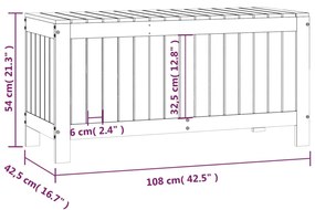 ΚΟΥΤΙ ΑΠΟΘΗΚΕΥΣΗΣ ΚΗΠΟΥ ΓΚΡΙ 108X42,5X54 ΕΚ. ΜΑΣΙΦ ΞΥΛΟ ΠΕΥΚΟΥ 823831