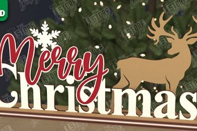 Σετ των 3 Intra απο ξύλο plywood 3mm-4mm πάχος Χριστουγεννιάτικη πινακίδα |Εορταστική διακόσμηση| Ιδέα δώρου Δίασταση 15x15 cm INTRAFABR-107358804