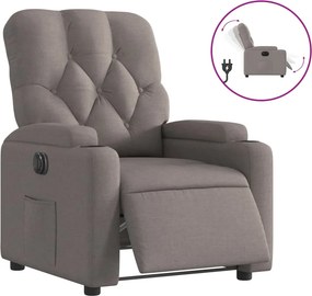 vidaXL Πολυθρόνα Ανακλινόμενη Ηλεκτρική Taupe Υφασμάτινη