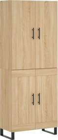 vidaXL Ντουλάπι Sonoma δρυς 69,5 x 34 x 180 εκ. από Επεξεργασμένο Ξύλο