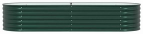 vidaXL Υπερυψωμένη Ζαρντινιέρα Πράσινο 240 x 80 x 44 cm Ατσάλι