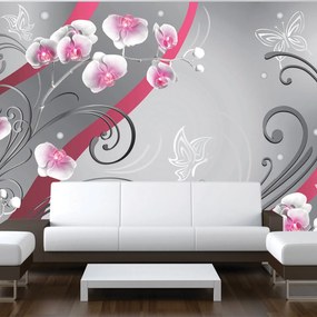 Φωτοταπετσαρία - Pink orchids - variation 100x70