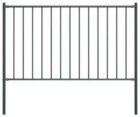 vidaXL Πάνελ Περίφραξης με Στύλους Ατσάλι με Ηλεκτροστατική Βαφή Ανθρακί 1,81x0,75 μ.