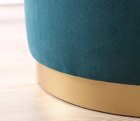 Πουφ Σκαμπό Πετρόλ Πράσινο DOVER 45x45x70