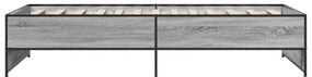vidaXL Πλαίσιο Κρεβατιού Γκρι Sonoma 75x190 εκ. Επεξ. Ξύλο &amp; Μέταλλο