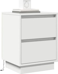vidaXL Κομοδίνο 2 pcs Λευκό 39 x 34,5 x 50 εκ. Επεξεργασμένο ξύλο