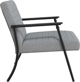 vidaXL Πολυθρόνα Ανοιχτό γκρι 59 x 75 x 78 εκ ύφασμα