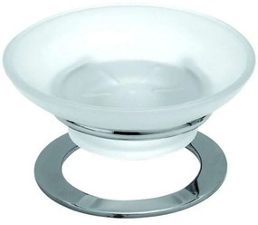 Σαπουνοθήκη Soap 13-0059 Επικαθήμενη Chrome-Clear Gloria Metal, Glass