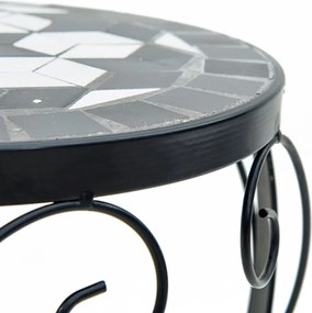 vidaXL Ανθοστήλες 3 τεμ. Μαύρα /Λευκά Κεραμικά