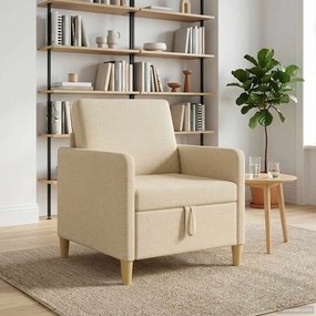 vidaXL Καναπές με Αποθήκευση Κρεμ 72 x 78 x 87 εκ. Πολυεστέρας