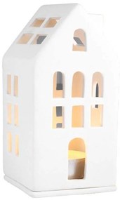 Κηροπήγιο Για Ρεσώ Guesthouse RD0089802 6x6x13cm White Raeder Πορσελάνη