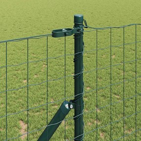 vidaXL Ευρωπαϊκή Στήριξη Φράχτη 25 x 1 m PVC-Επικαλυμμένο Ατσάλι Γκρι