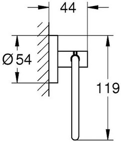 Χαρτοθήκη Grohe New Essentials-Anthraki Mat